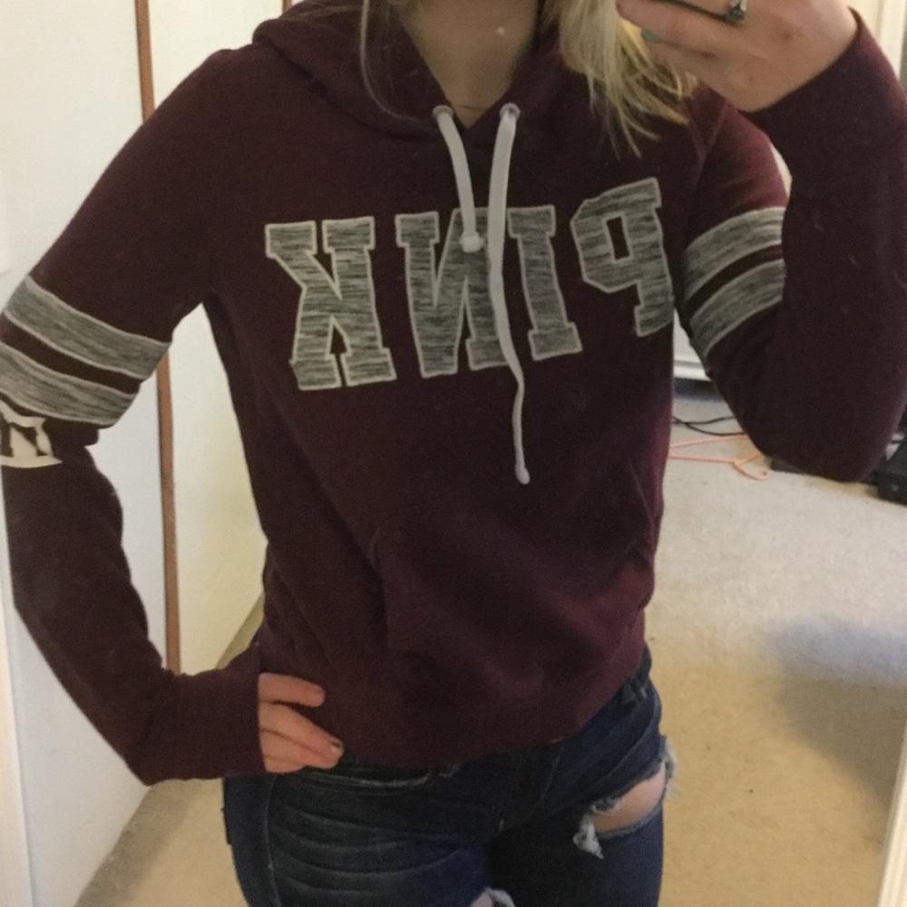 Maroon hoodie from PINK!